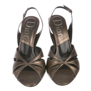 Fantastic condition bronze metallic Dior heels